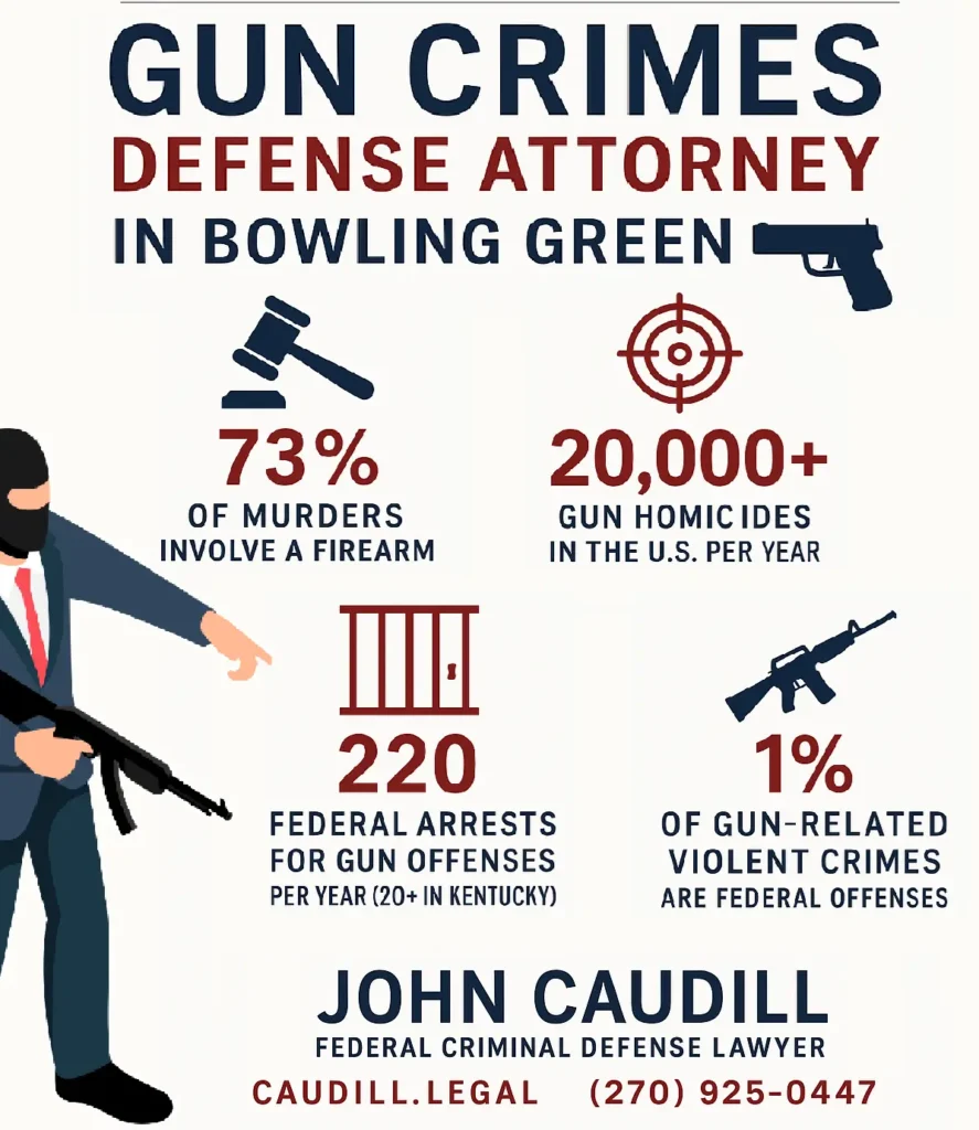 This infographic shows that Gun Crimes Defense Attorney in Bowling Green